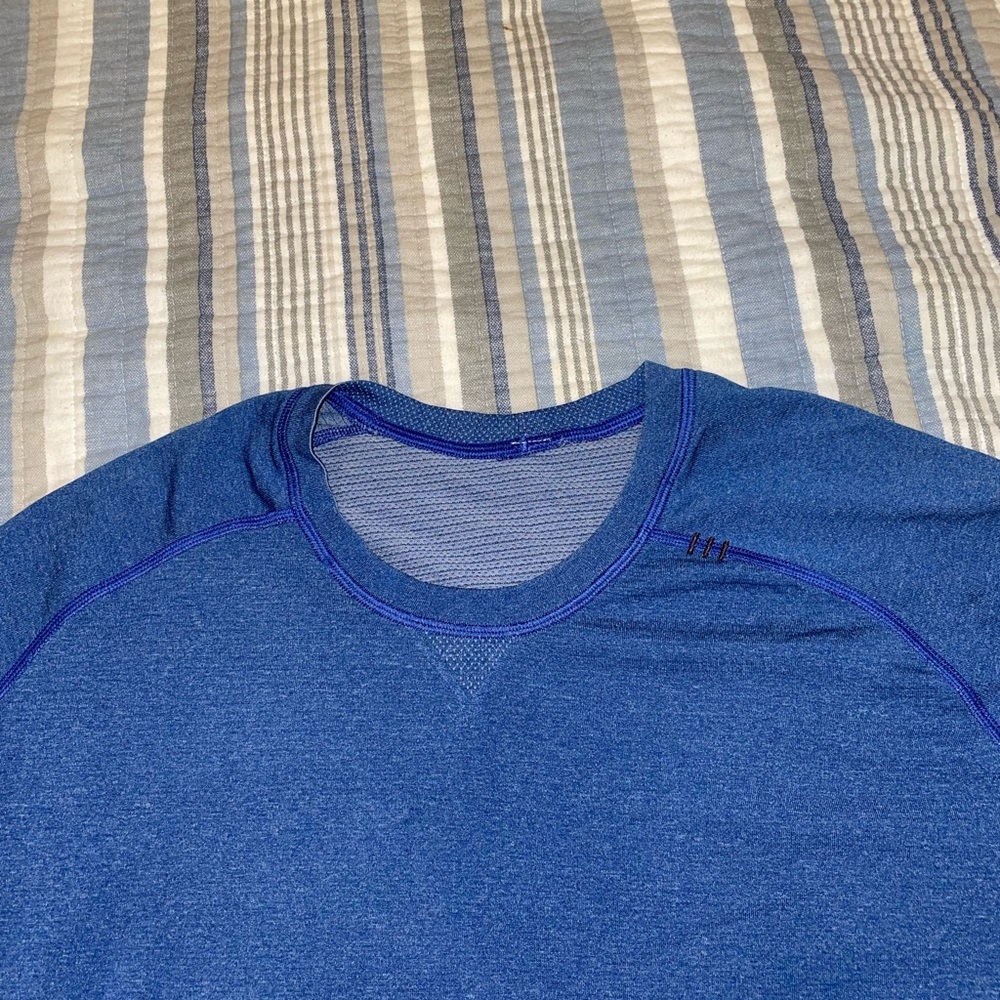 Royal Blue lulu-lemon metal-tech long sleeve tee